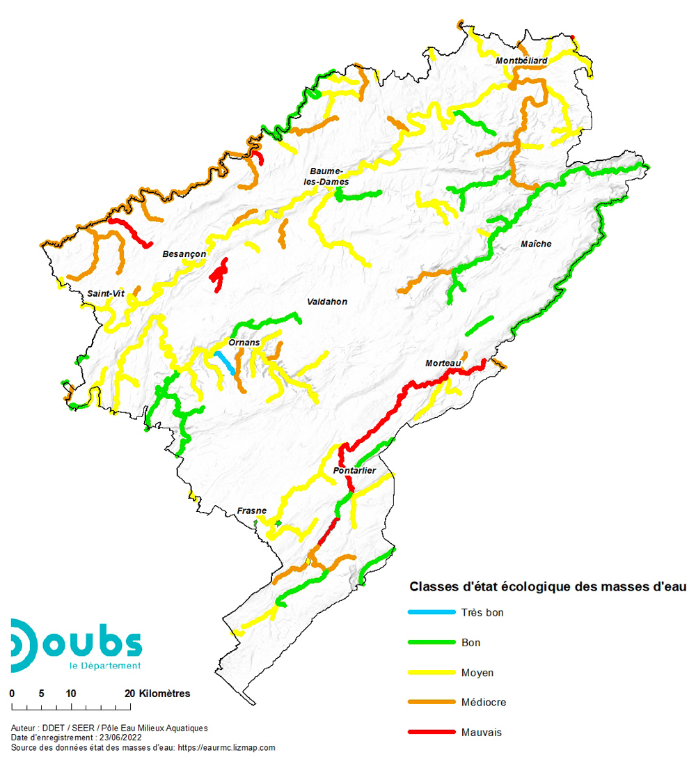 Résultats du suivi des cours d’eau Site départemental de l