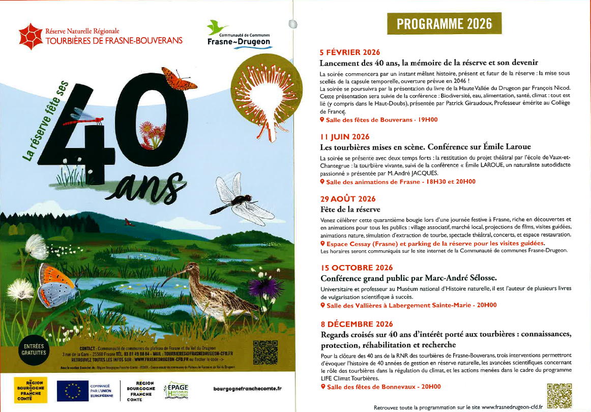 Lancement des 40 ans de la Réserve naturelle régionale des tourbières de Frasne-Bouverans