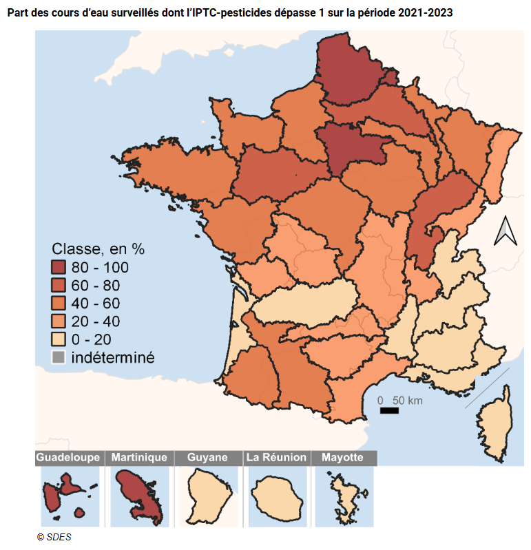 Qualité des eaux superficielles et souterraines en France – État des connaissances en 2025